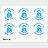 Vist voor een compliment ronde sticker (Vel)
