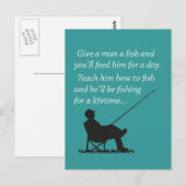 Vist voor een leven lang briefkaart (Voorkant / Achterkant)