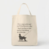 Vist voor een leven lang tote bag (Voorkant)