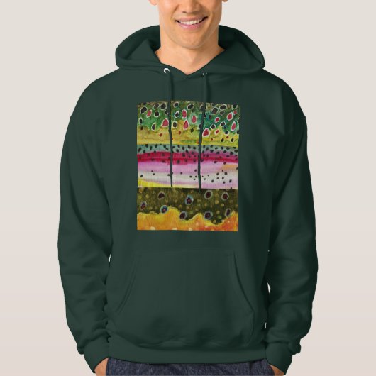 Vist voor forel hoodie (Voorkant)