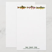 Vist voor forel Sport Fisherman Angler Briefpapier (Voorkant / Achterkant)