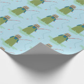 Vist Waders Patroon Cadeaupapier (Hoek)