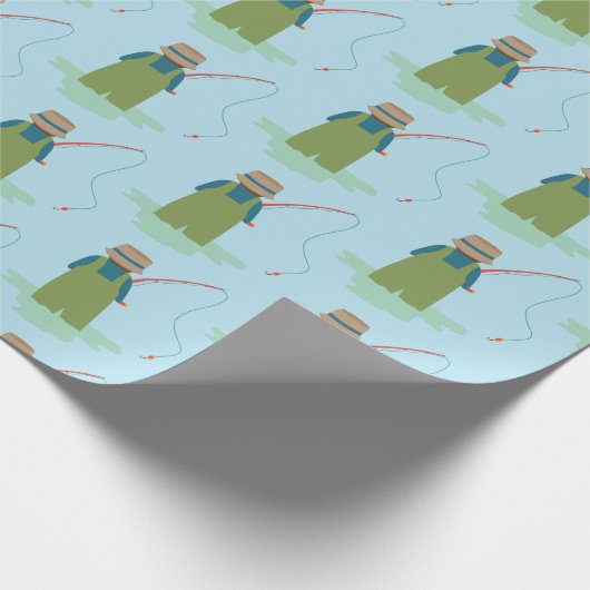 Vist Waders Patroon Cadeaupapier (Hoek)