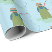 Vist Waders Patroon Cadeaupapier (Rol Hoek)