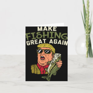 Vist weer geweldig Trump Funny Fisherman Angler G Kaart