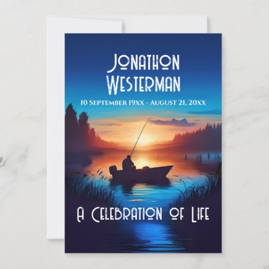 Vist Zonsondergang Viering van het Leven Kaart (Voorkant)