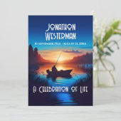 Vist Zonsondergang Viering van het Leven Kaart (Staand voorkant)