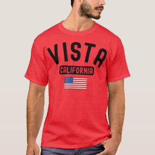 Vista California USA Flag Vintage Cali Bear San Di T-shirt