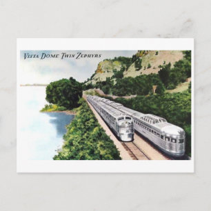 Vista Dome Passenger Train Railroad Briefkaart