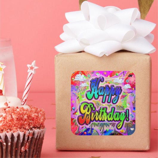 Vista Express Gelukkige Verjaardag Sticker (Feest)