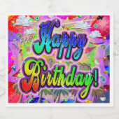 Vista Express Verjaardag Etiket en Drank Set (Enkel label)