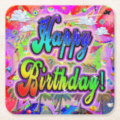 Vista Express Verjaardag Papieren Onderzetter (Voorkant)