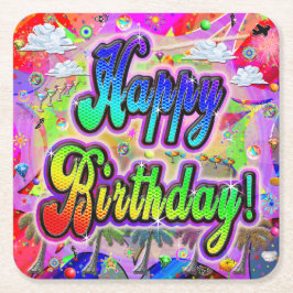 Vista Express Verjaardag Papieren Onderzetter