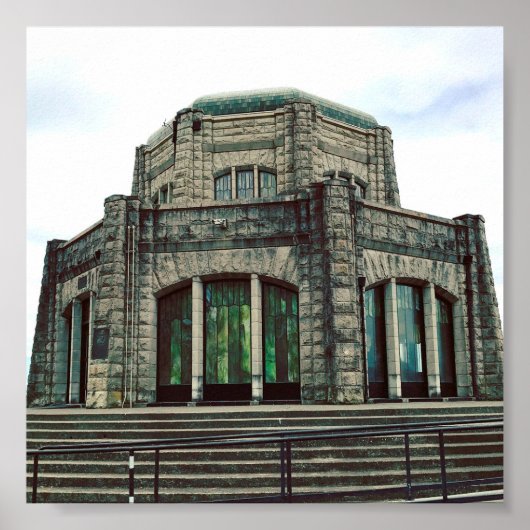 Vista House, Columbia River Gorge, OF Poster (Voorkant)