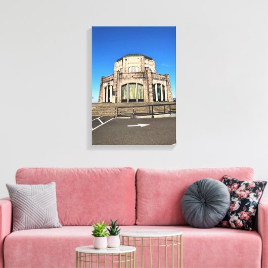 Vista House, Columbia River Gorge, Oregon Canvas Afdruk