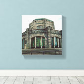 Vista House, Columbia River Gorge, Oregon Canvas Afdruk (Insitu (Houten vloer))