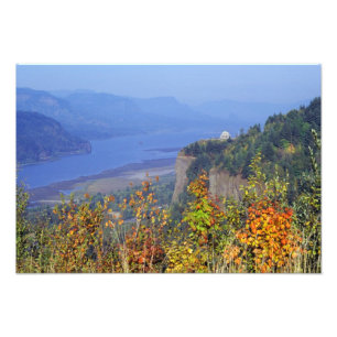 Vista House, hoog op Crown Point bij de monding Foto Afdruk