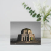 Vista House in Oregon, alleen in de kleur groen Briefkaart (Staand voorkant)