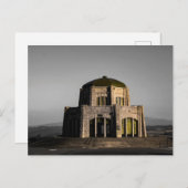 Vista House in Oregon, alleen in de kleur groen Briefkaart (Voorkant / Achterkant)