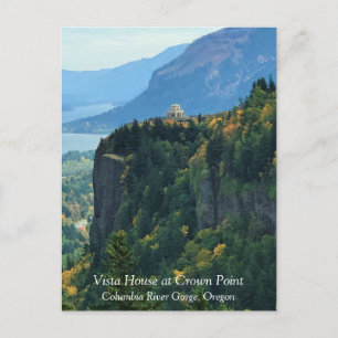 Vista House op Crown Point, Oregon Briefkaart
