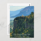 Vista House op Crown Point, Oregon Briefkaart (Voorkant / Achterkant)