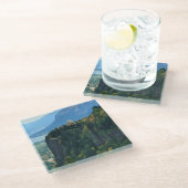 Vista House op Crown Point, Oregon Glazen Onderzetter (Schuin)