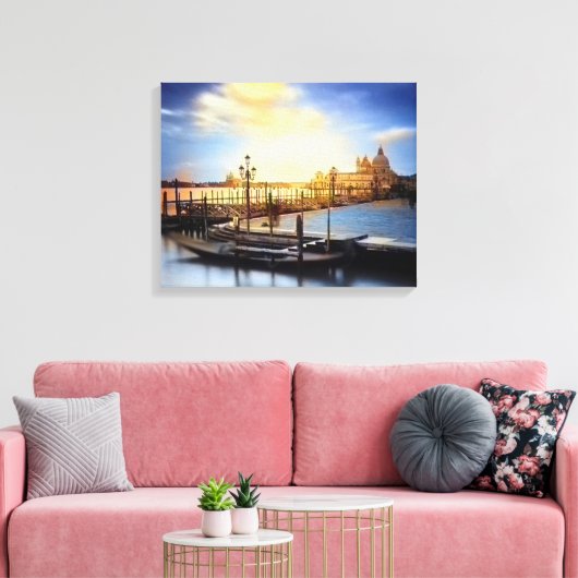 Vista Serena de Veneza Canvas Afdruk (Insitu (Woonkamer))