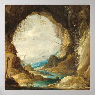 Vista van een Grotto - David Teniers Fine Art Poster