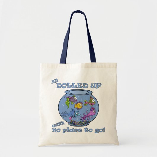 Vistank opgerold tote bag (Voorkant)
