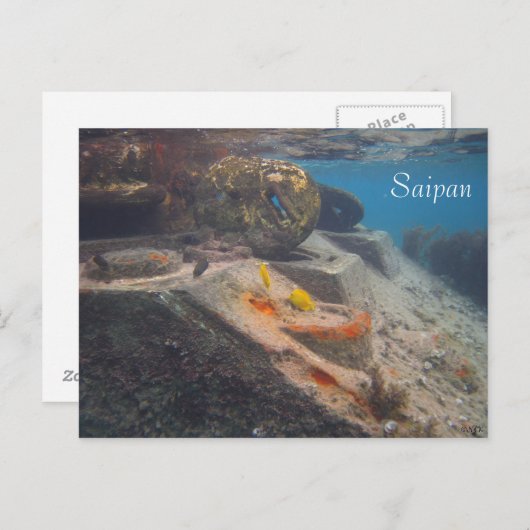 vistank, saipan briefkaart (Voorkant / Achterkant)