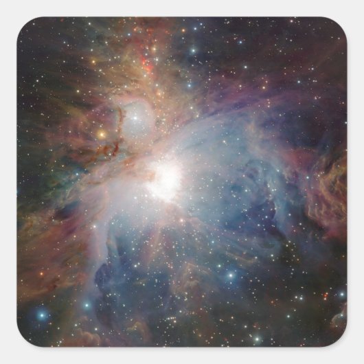 VISTA's infrarooduitzicht van de Orion Nebula Vierkante Sticker (Voorkant)