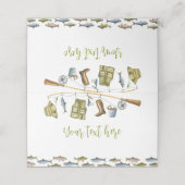 Viste Boy Birthday Food Place Card Whale Plaatskaartje (Buitenkant ongevouwen)