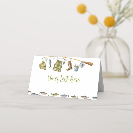 Viste Boy Birthday Food Place Card Whale Plaatskaartje (Achterkant)