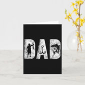 Viste Dad Clic Bold Font Vaderdag Fish Daddy Kaart (Gele Bloem)