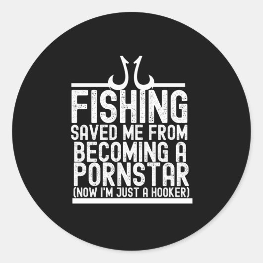 Viste me - Funny Vist Ronde Sticker (Voorkant)