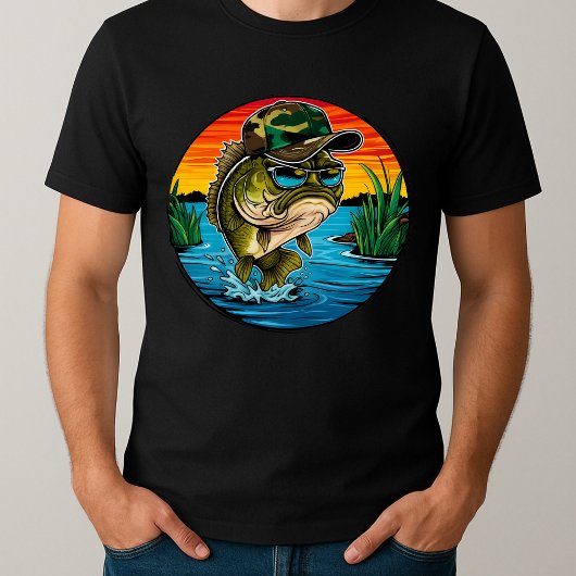  vistekening voor papa cadeau t-shirt