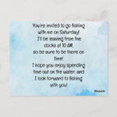 Visten Laten we gaan vissen Briefkaart (Achterkant)