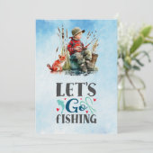 Visten Laten we gaan vissen Kaart (Staand voorkant)