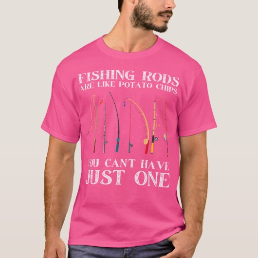 Visten zijn als chips grappige visser t-shirt (Voorkant)