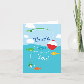 Visthema Gevist Baby shower voor vissers Bedankkaart