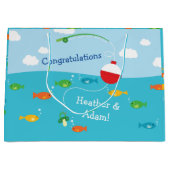 Visthema Gevist Baby shower voor vissers Groot Cadeauzakje (Voorkant)