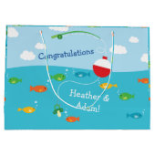 Visthema Gevist Baby shower voor vissers Groot Cadeauzakje (Achterkant)