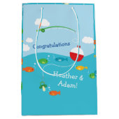 Visthema Gevist Baby shower voor vissers Medium Cadeauzakje (Voorkant)