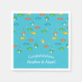 Visthema Gevist Baby shower voor vissers Servet