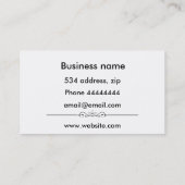 Vistuig Visitekaartje (Achterkant)