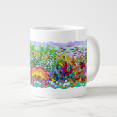 vistuin gespiegeld grote koffiekop (Voorkant rechts)