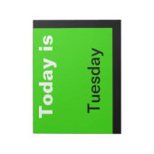 Visual Agenda Tools Day of the Week Dinsdag Nota Notitieblok (Linkerzijde)