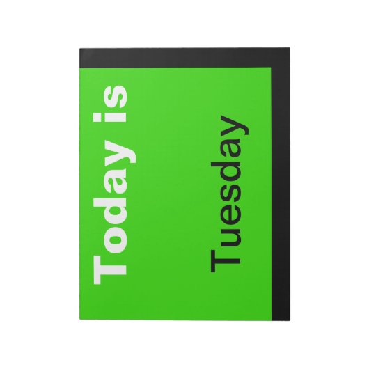 Visual Agenda Tools Day of the Week Dinsdag Nota Notitieblok (Linkerzijde)