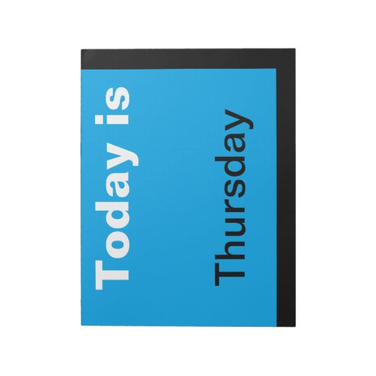 Visual Agenda Tools Day of the Week donderdag Notitieblok (Linkerzijde)