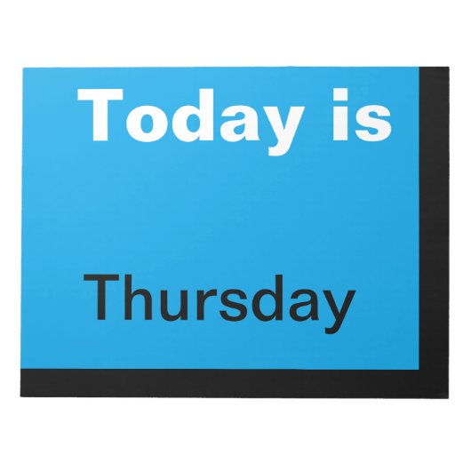 Visual Agenda Tools Day of the Week donderdag Notitieblok (Voorkant)